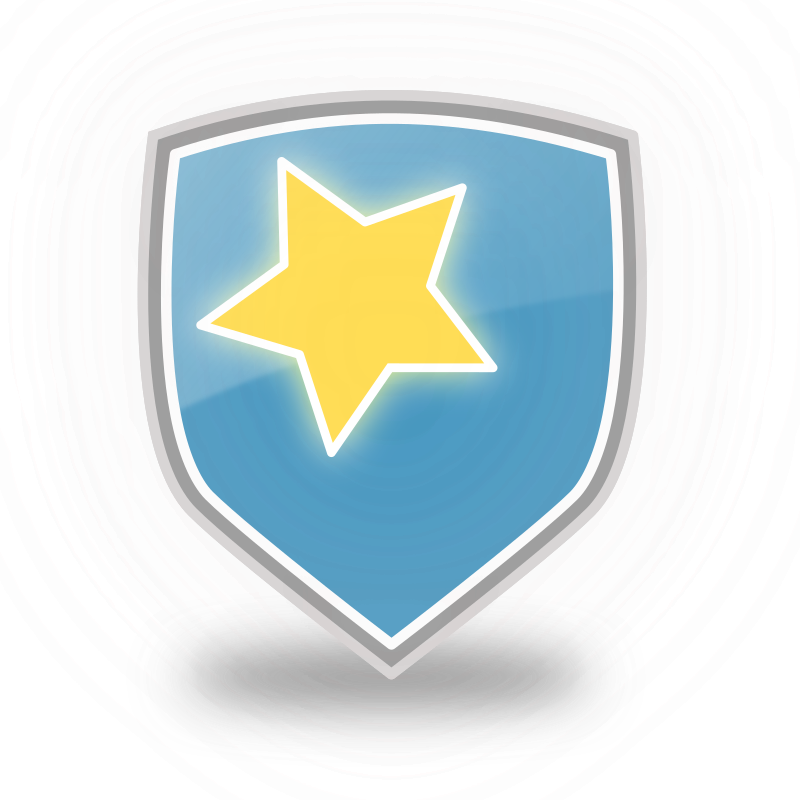 Blue Shield Star Icon