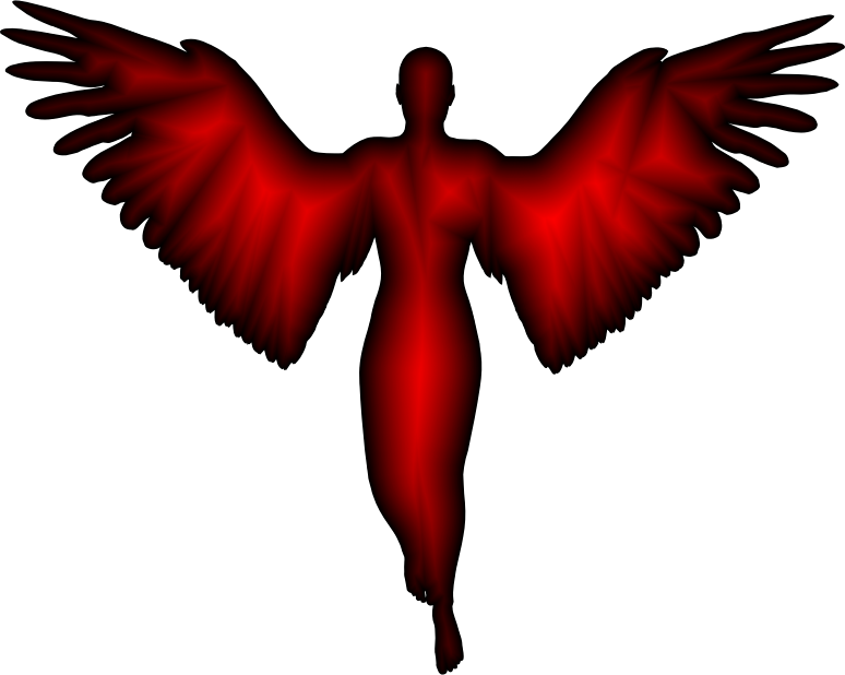 Angel Silhouette Crimson