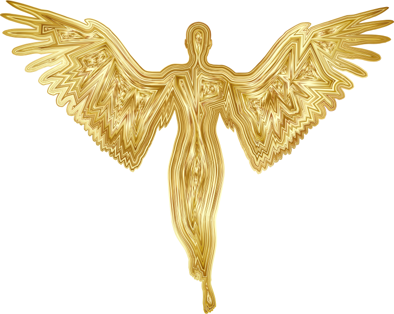 Angel Silhouette Gold