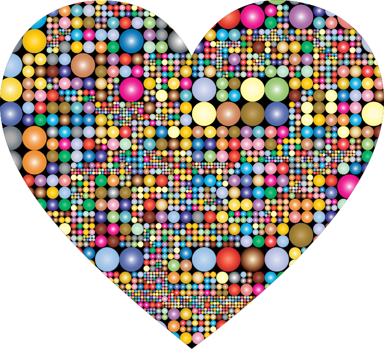 Prismatic Circles Heart