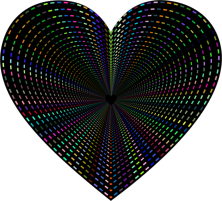 Dashed Line Art Heart Tunnel