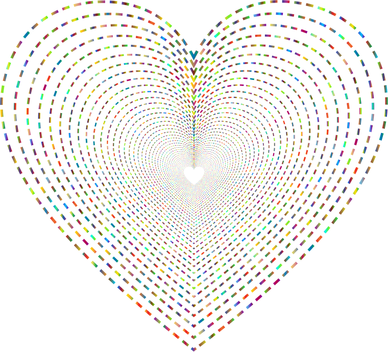 Dashed Line Art Heart Tunnel 2 No Background