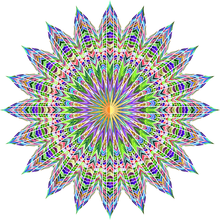 Chromatic Geometric Mandala No Background - Openclipart