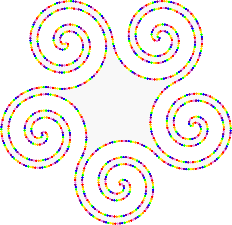 Animated Pentaskelion of Beads