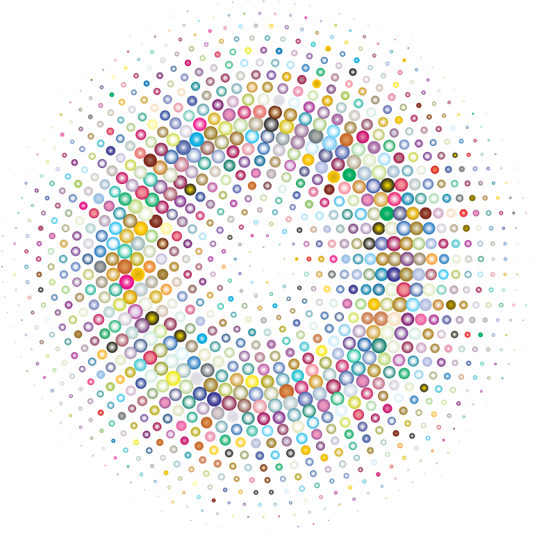 Prismatic Halftone Circle 2