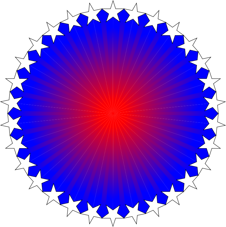 Red White Blue Starburst