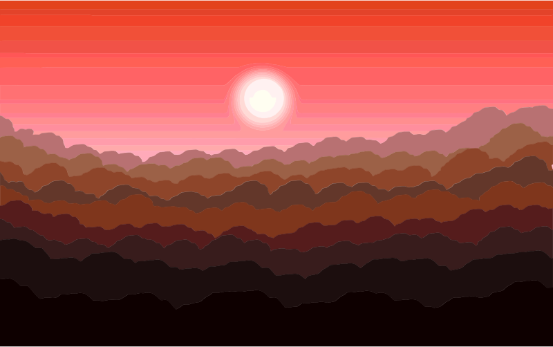 Stylized Sunset Illustration