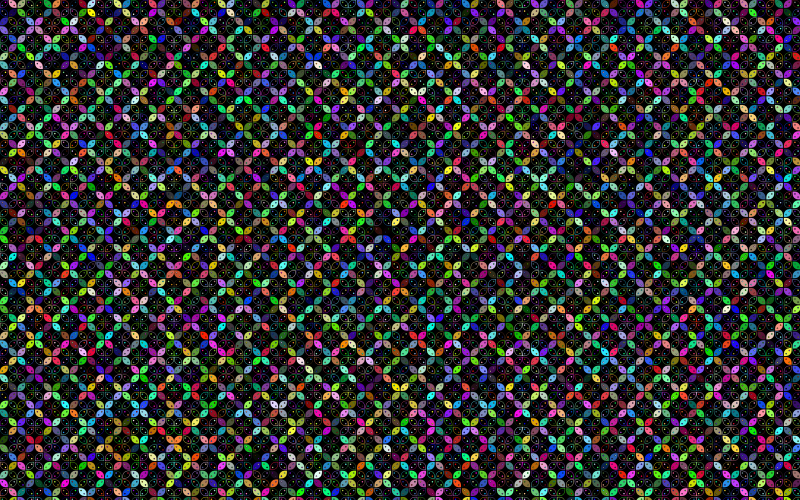 Prismatic Batik Kawung Pattern