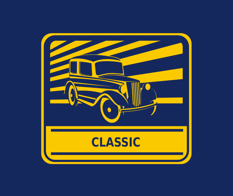 classic car emblem 