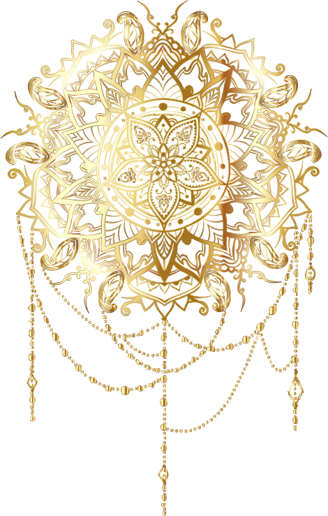 Gold Intricate Floral Mandala No Background Openclipart