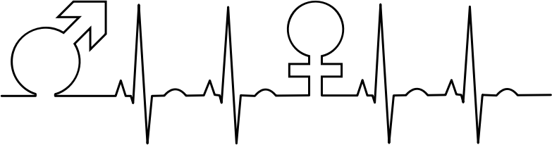 Male And Female Symbols EKG