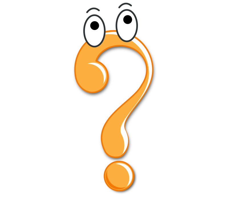 Question Mark Symbol with Cartoon eyes