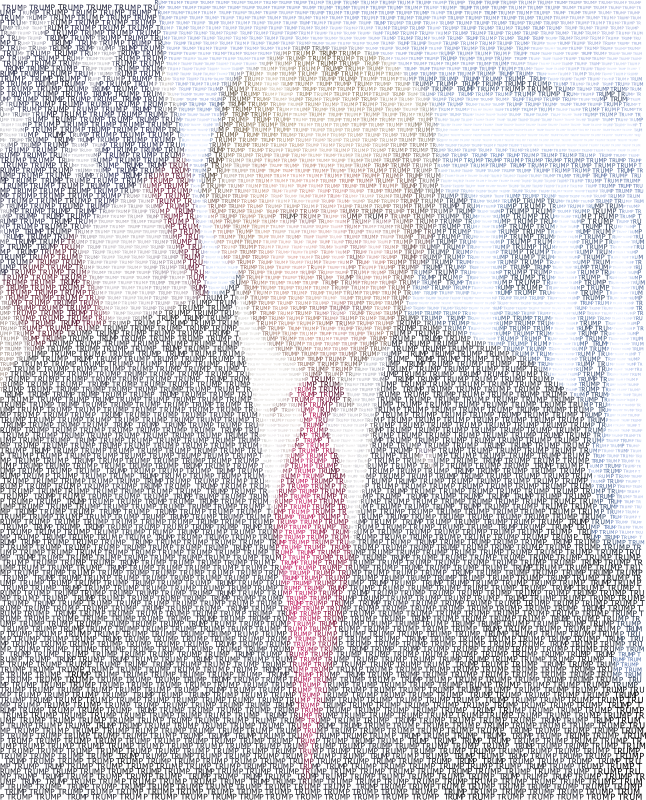 Trump Portrait Typography