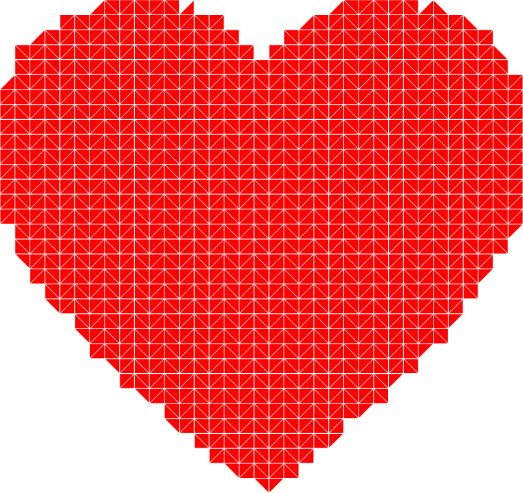 Heart Triangular Mosaic