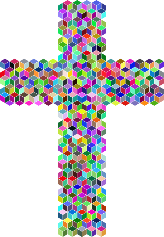 Prismatic Cross Cubes Mosaic