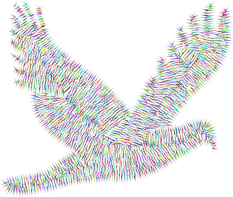 Prismatic Abstract Peace Dove - Openclipart