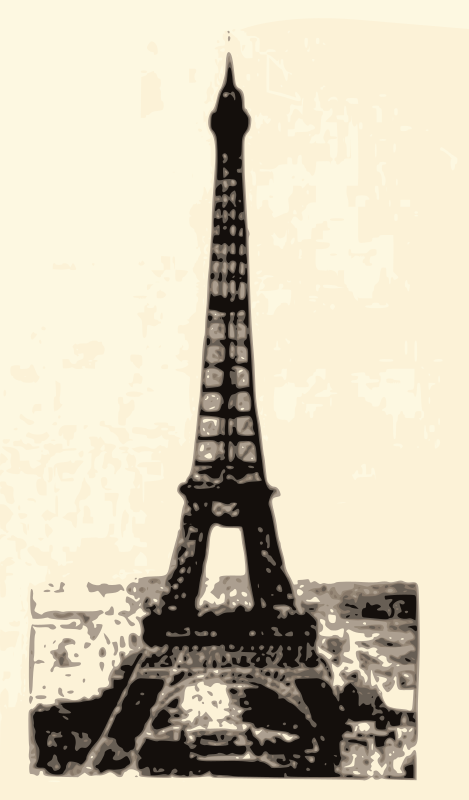 Eiffel Tower - Brown - Openclipart
