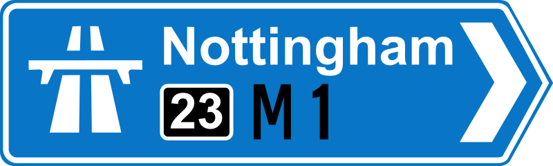 Roadsign Motorway on