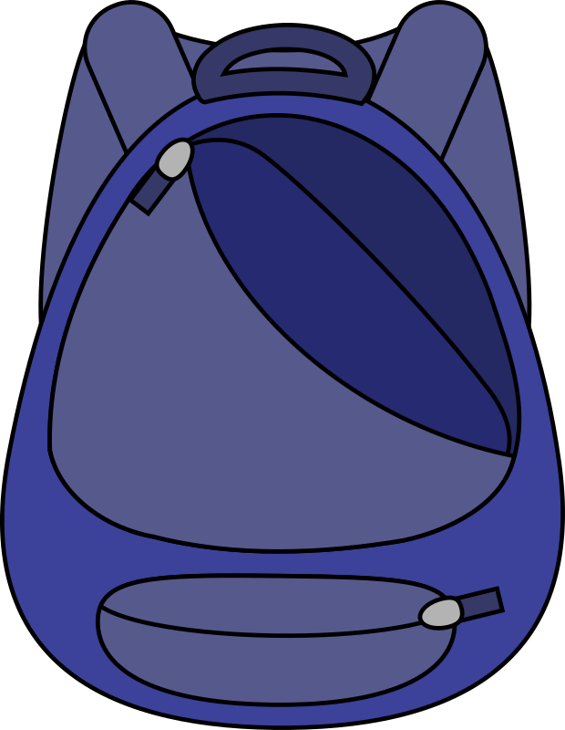 Blue School Bag - Openclipart