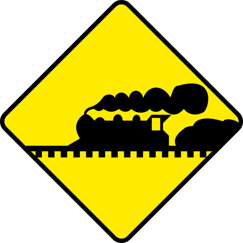 Train Road Sign