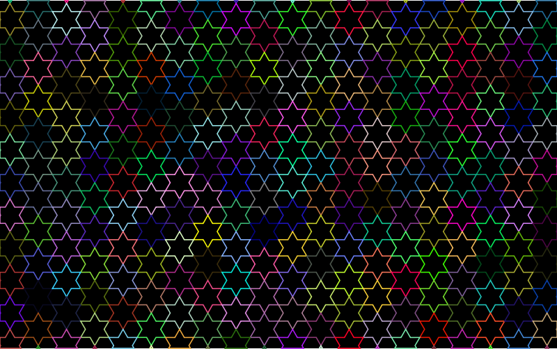 Abstract Stars Geometric Pattern Prismatic