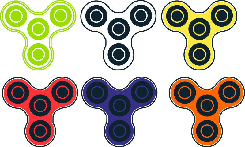 Fidget spinner 2d icons