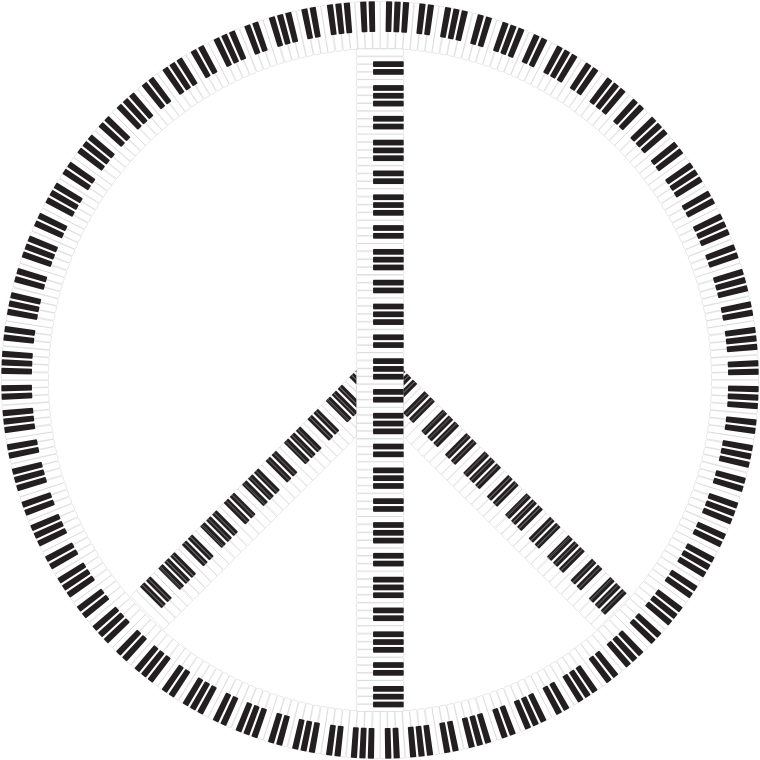 Peace Sign Piano Keys