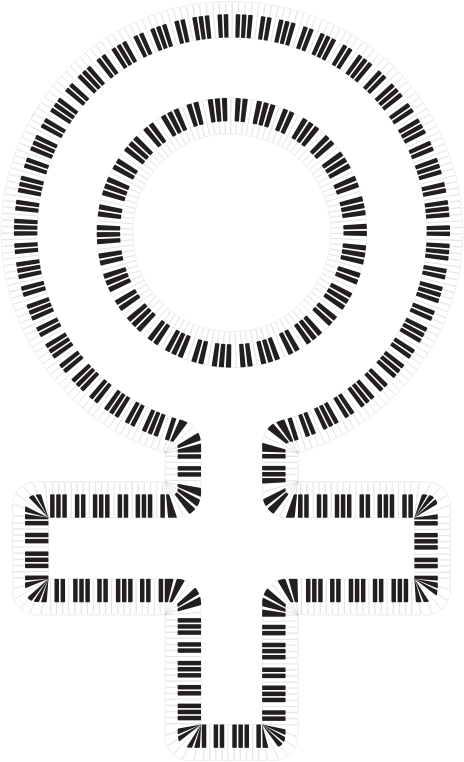 Female Symbol Piano Keys