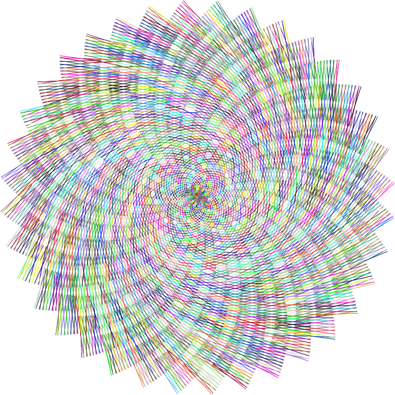 Striped Pinwheel Prismatic III