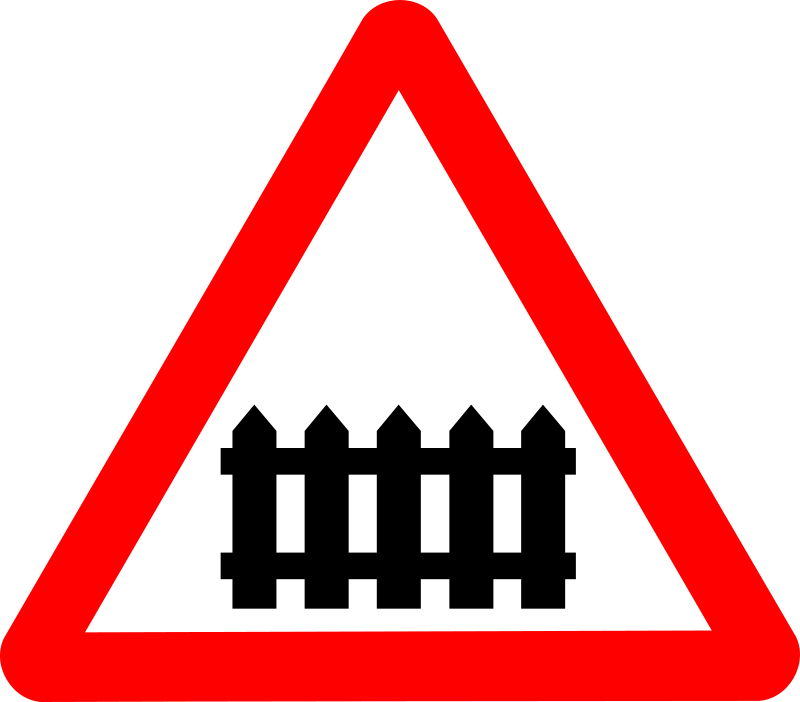 Roadsign rail fence