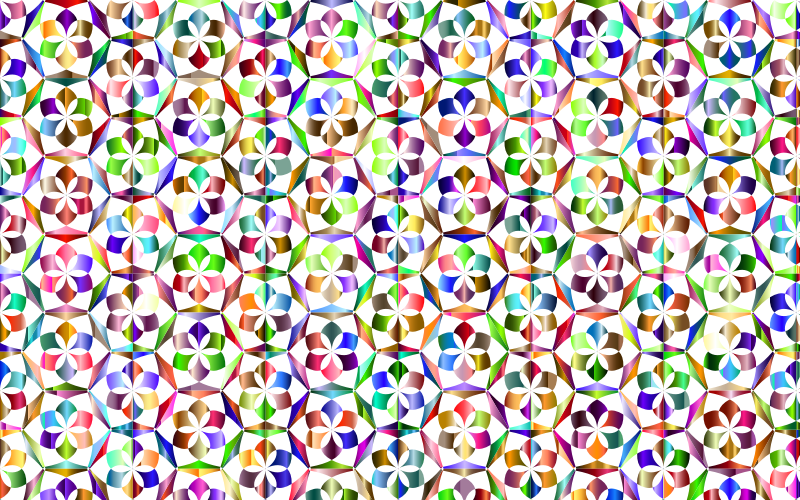 Prismatic Floral Pattern 3 Variation 3 No Background