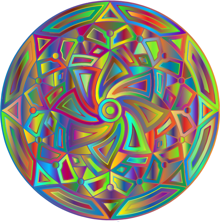 Round Mandala Design Prismatic 2 - Openclipart