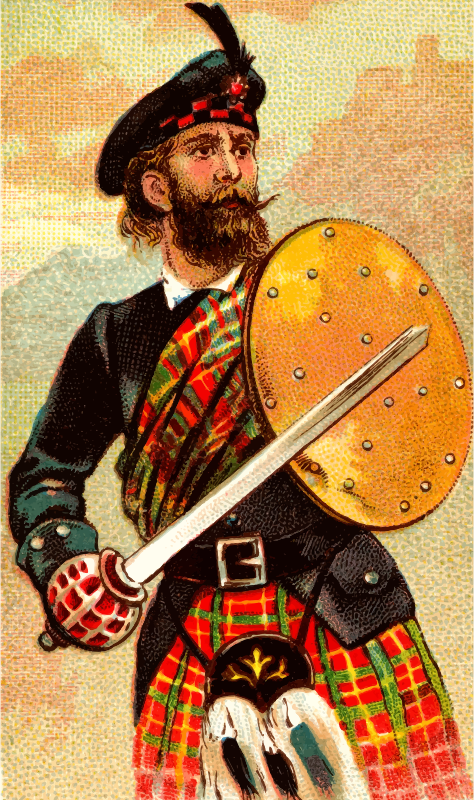 Cigarette card - Scotch Claymore