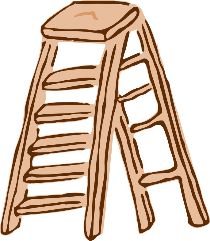 Roughly drawn stepladder