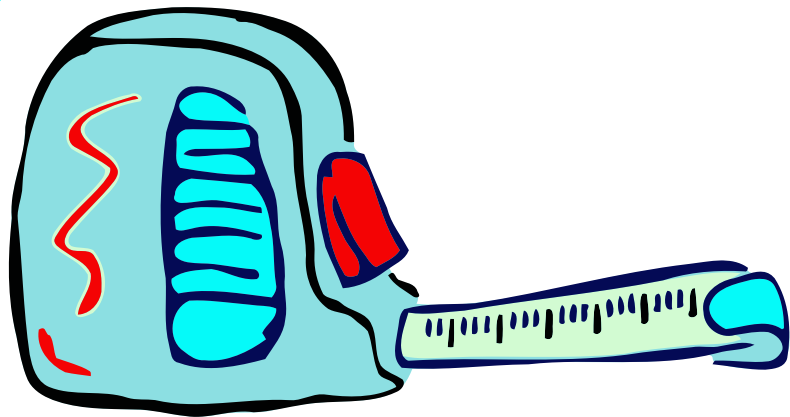 Roughly drawn tape measure