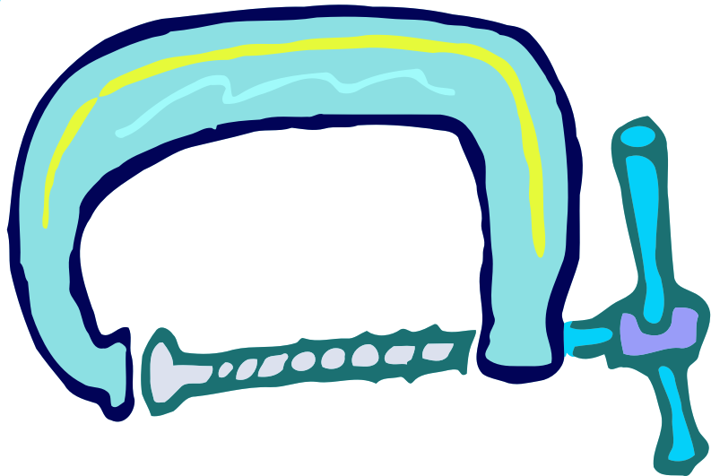 Roughly drawn G clamp