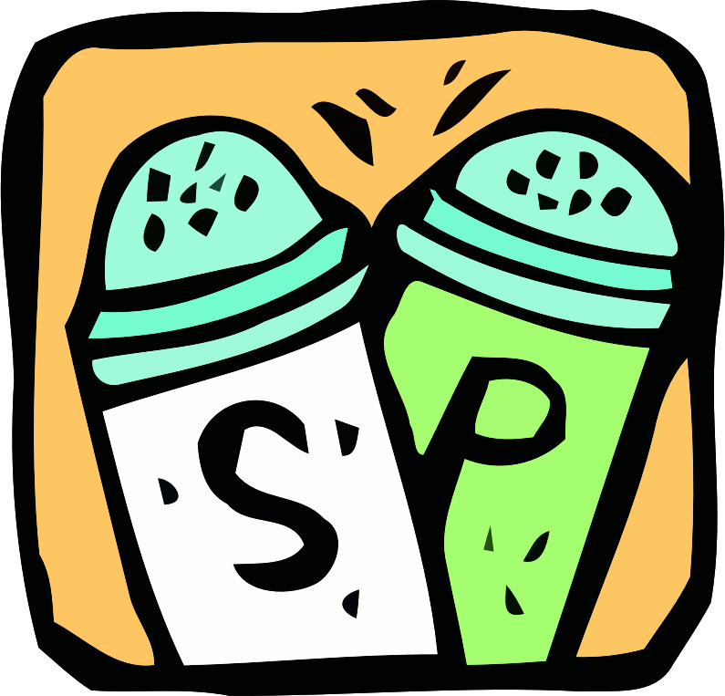 Food and drink icon - salt and pepper