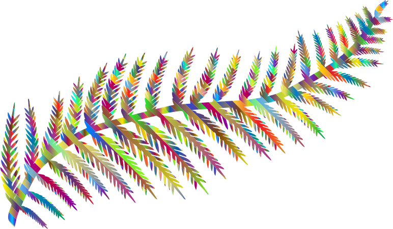 Prismatic Fern Leaf Silhouette By Karen Arnold