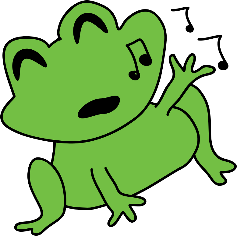 Singing frog