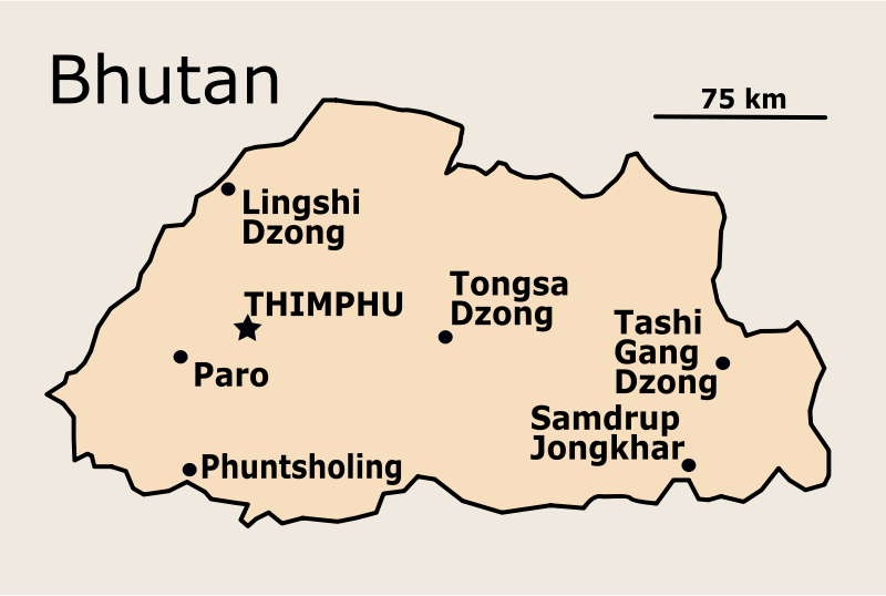 Bhutan Map