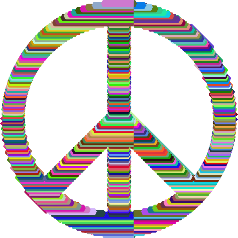 Technicolor Peace Sign