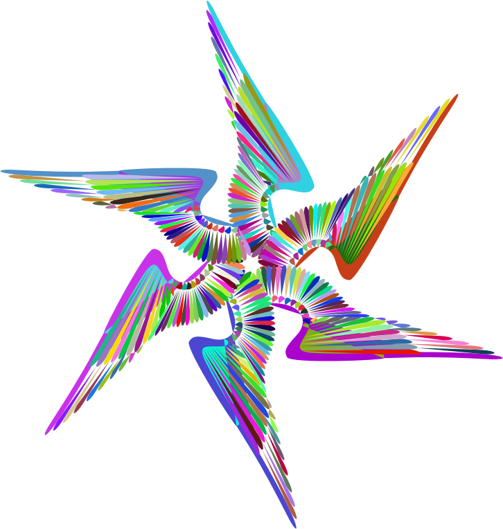 Wings Design Line Art Prismatic