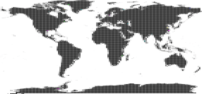 World Map Ellipse