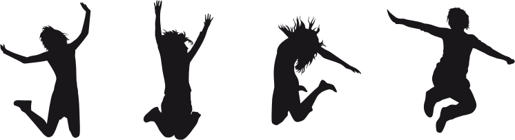 Joy Jumping Silhouette