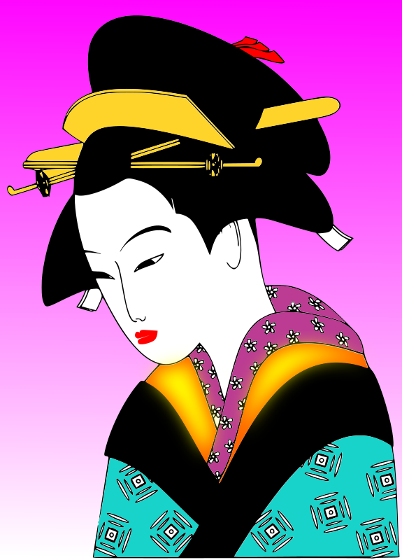 japan woman svg