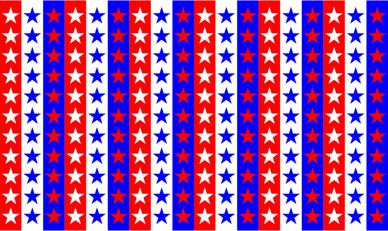 Red White Blue Stars Background