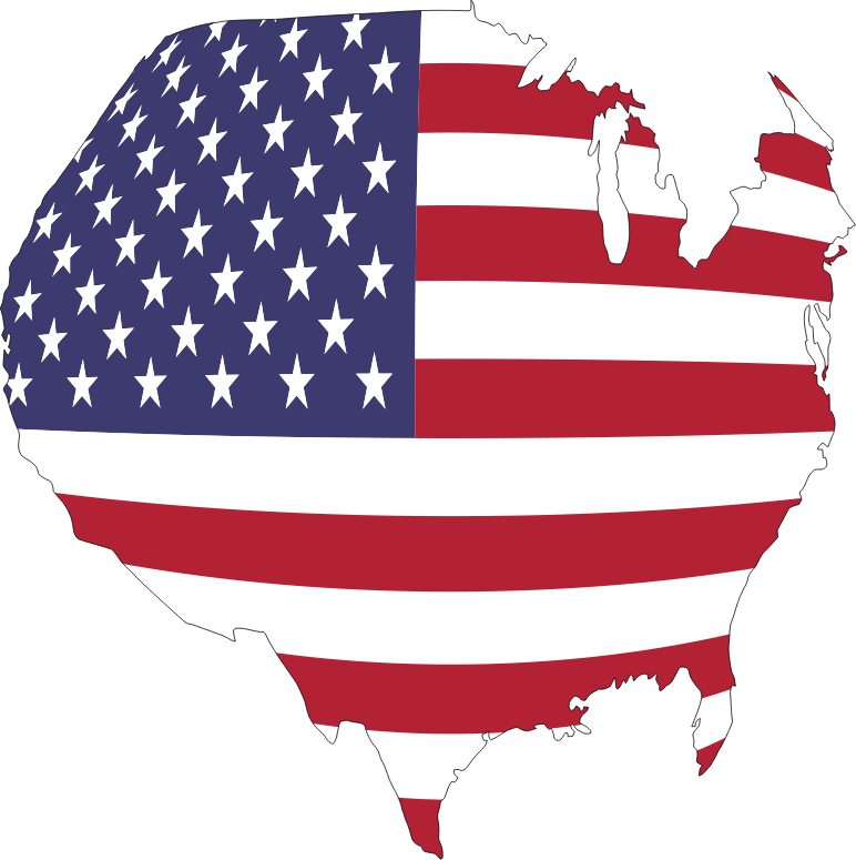 America Flag Map Globe