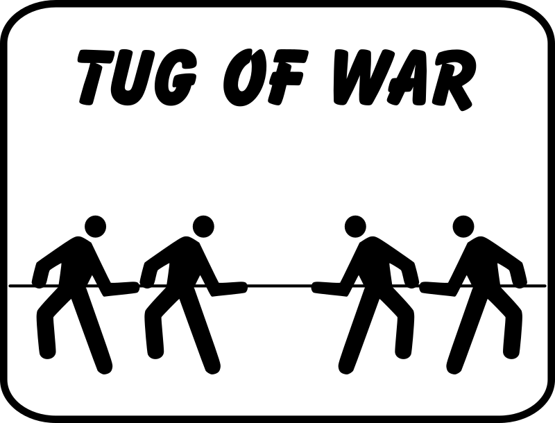 tug of war sign