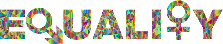 Low Poly Chromatic Gender Equality Typography