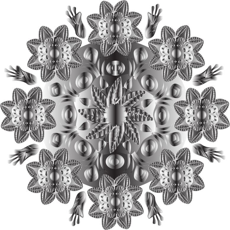 Grayscale Mandala